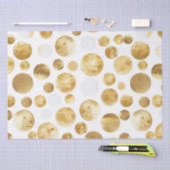 Gold Glam Abstracte Stippen Verjaardag Tissuepapier (Craft)