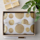 Gold Glam Abstracte Stippen Verjaardag Tissuepapier (Geschenk)