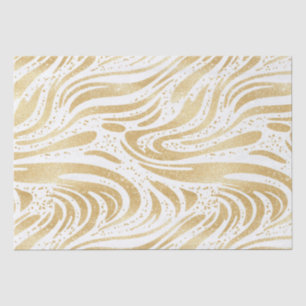 Gold Glam Abstracte wervelingen Verjaardag Tissuepapier