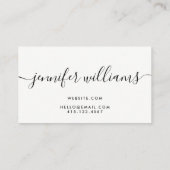 Gold Glam Beauty Stylist Modern Calligrafie | Visitekaartje (Achterkant)