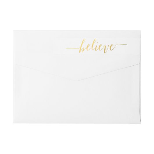 Gold Glam Believe vakantiefoto retouradres (Achterkant)