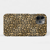 Gold Glam Black Leopard Print Case-Mate iPhone Case (Achterkant (horizontaal))