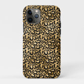 Gold Glam Black Leopard Print Case-Mate iPhone Case (Achterkant)