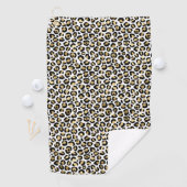 Gold Glam Black Leopard Print Golfhanddoek (Insitu)