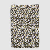 Gold Glam Black Leopard Print Golfhanddoek (Voorkant)