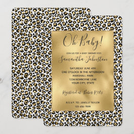 Gold Glam Black Leopard Print Kaart