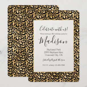 Gold Glam Black Leopard Print Kaart