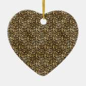 Gold Glam Black Leopard Print Keramisch Ornament (Voorkant)
