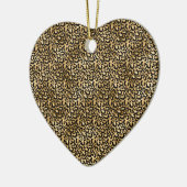 Gold Glam Black Leopard Print Keramisch Ornament (Links)