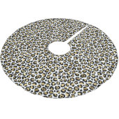 Gold Glam Black Leopard Print Kerstboom Rok (Gekanteld)