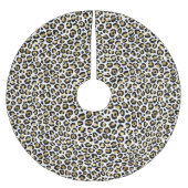 Gold Glam Black Leopard Print Kerstboom Rok (Voorkant)