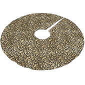 Gold Glam Black Leopard Print Kerstboom Rok (Gekanteld)