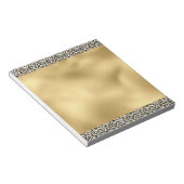 Gold Glam Black Leopard Print Notitieblok (Schuin)