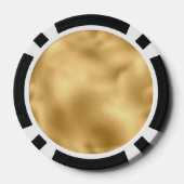 Gold Glam Black Leopard Print Poker Chips (Achterkant)