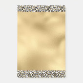 Gold Glam Black Leopard Print Post-it® Notes (Voorkant)