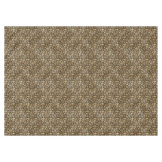 Gold Glam Black Leopard Print Tafelkleed (Voorkant (Horizontaal))