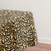 Gold Glam Black Leopard Print Tafelkleed (Voorbeeld)