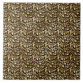 Gold Glam Black Leopard Print Tegeltje (Voorkant)