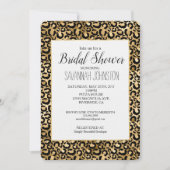 Gold Glam Black Leopard Print Vrijgezellenfeest Kaart (Voorkant)
