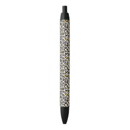 Gold Glam Black Leopard Print Zwarte Inkt Pen