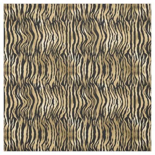 Gold Glam Black Zebra afdrukken Stof (Swatch)