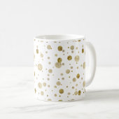 Gold Glam Bokeh Confetti Stippen Koffiemok (Voorkant rechts)