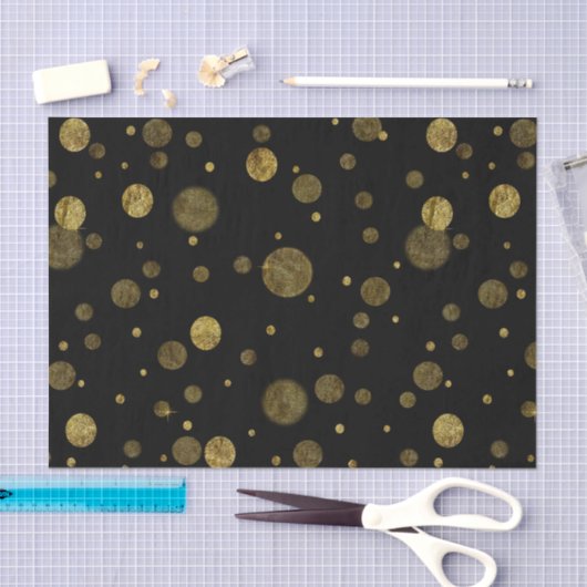 Gold Glam Bokeh Confetti Stippen Tissuepapier (Craft)