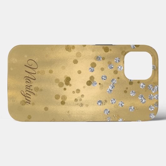 Gold Glam Case-Mate iPhone Case (Achterkant (horizontaal))