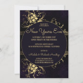 Gold Glam Celebration New Years Uitnodiging (Voorkant)