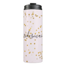 Gold Glam Confetti Personalized Thermosbeker