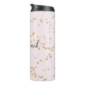 Gold Glam Confetti Personalized Thermosbeker (Geroteerd rechts)
