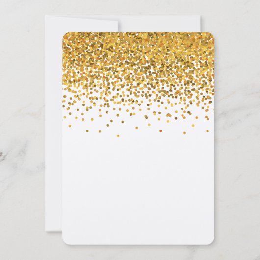 Gold Glam Confetti Stippen Kaart (Achterkant)
