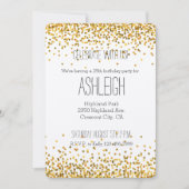Gold Glam Confetti Stippen Kaart (Voorkant)