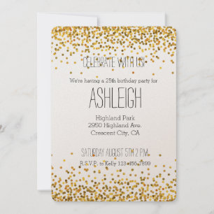 Gold Glam Confetti Stippen Kaart
