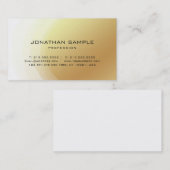 Gold Glam Design Elegant Moderne Professional Plai Visitekaartje (Voorkant / Achterkant)