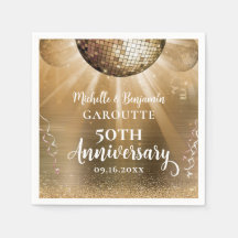 Gold Glam Disco Ball 50th Wedding Jubileum