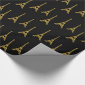Gold Glam Eiffel Tower Cadeaupapier (Hoek)