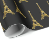 Gold Glam Eiffel Tower Cadeaupapier (Rol Hoek)