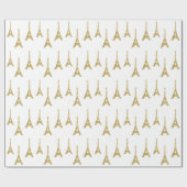 Gold Glam Eiffel Tower Cadeaupapier (Vlak)