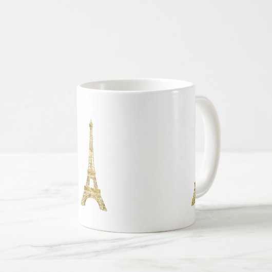 Gold Glam Eiffel Tower Koffiemok (Voorkant rechts)
