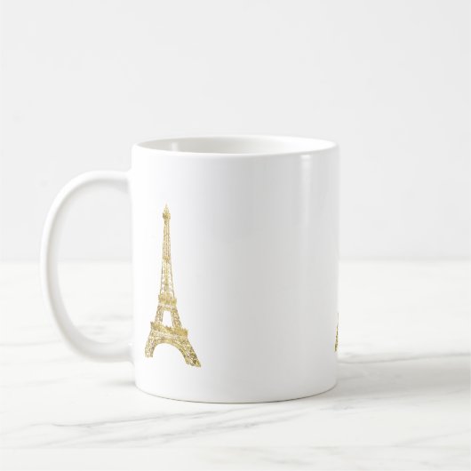 Gold Glam Eiffel Tower Koffiemok (Links)