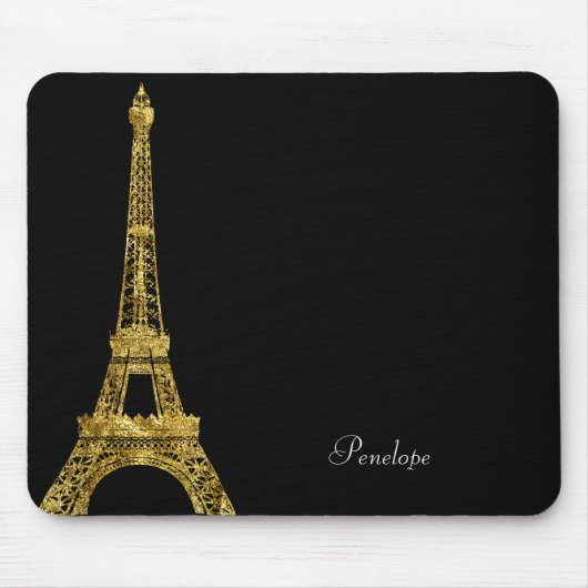 Gold Glam Eiffel Tower Muismat (Voorkant)