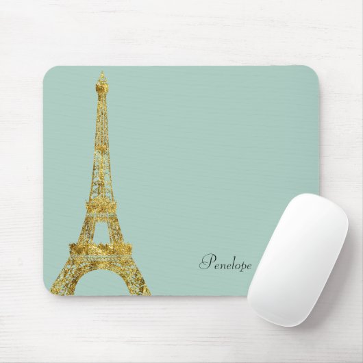 Gold Glam Eiffel Tower Muismat (Met muis)