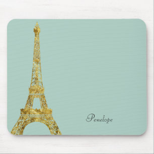 Gold Glam Eiffel Tower Muismat