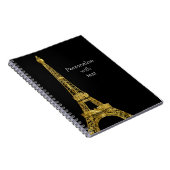 Gold Glam Eiffel Tower Notitieboek (Rechterzijde)