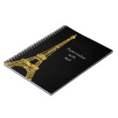 Gold Glam Eiffel Tower Notitieboek (Linkerzijde)