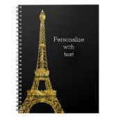 Gold Glam Eiffel Tower Notitieboek (Voorkant)