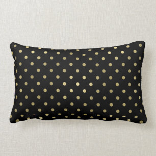 Gold Glam en zwarte en witte grafische Stippen Kussen