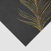 Gold Glam en zwarte pacock Feather Tissuepapier (Detail)