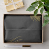 Gold Glam en zwarte pacock Feather Tissuepapier (Geschenk)